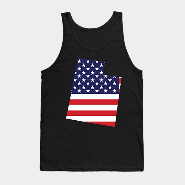 Utah State Shaped Flag Background Tank Top by anonopinion